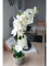 Orchidee, Kunstpflanze, cremefarben, 80cm