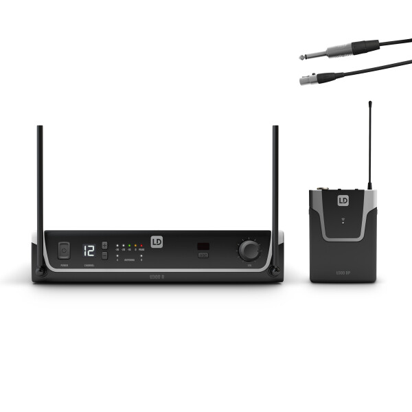 U308 BPG - Système de Micro sans Fil avec Émetteur Ceinture et Câble Guitare - 823 - 832 MHz + 863 - 865 MHz