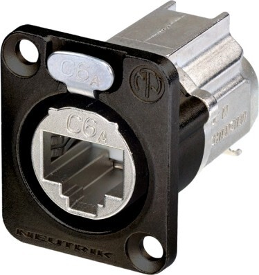 etherCON Einbaubuchse RJ45 schwarz CAT6A IDC