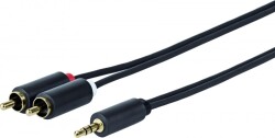 3.5MM - 2 X RCA M-M 2m