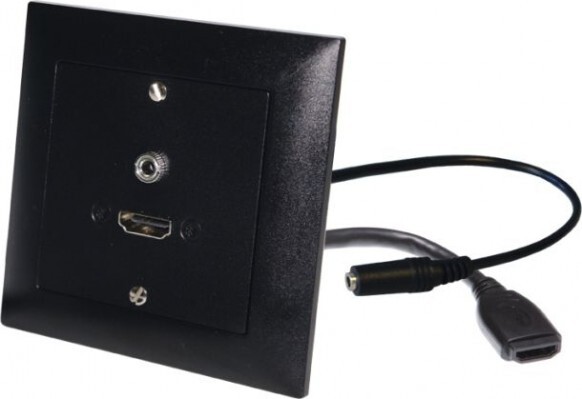 UP-EDIZIOdue schwarz, mit HDMI,3.5mm -10cm Kabel