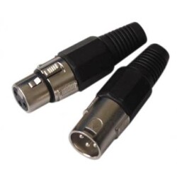 Stecker XLR 3pol male schwarz Pro