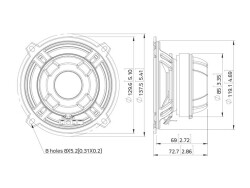 CSF051.21 5" Coaxial Ferrite-Neodymium Magnet Steel...