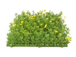 Grass mat, artificial, green-yellow, 25x25cm