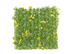 Grass mat, artificial, green-yellow, 25x25cm