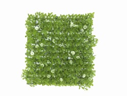 Grass mat, artificial, green-white, 25x25cm