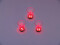 LED Glass 2oz with Dice Play, red, 3x