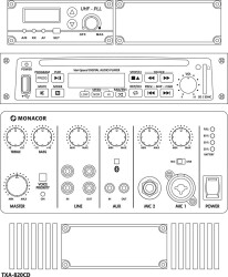 Verstaerkersystem, 50 Wrms, CD/BT/MP3/USB/SD