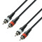 3 STAR TCC 0100 M - Twin Cable | Adam Hall® 2 RCA x 2 RCA | 1 m