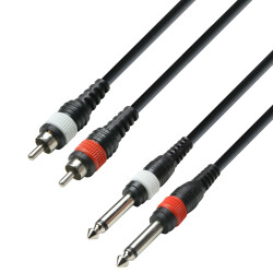 3 STAR TPC 0100 M - Twin Cable | Adam Hall® 2 Jack TS...
