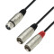 3 STAR YFMM 0600 - Y-Cable | Adam Hall® 2 XLR Male x XLR Female | 6 m