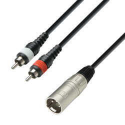 3 STAR YMCC 0100 - Y-Cable | Adam Hall® 2 RCA x XLR...