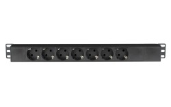 19" 1U Socketstrip 7 With Powercon input