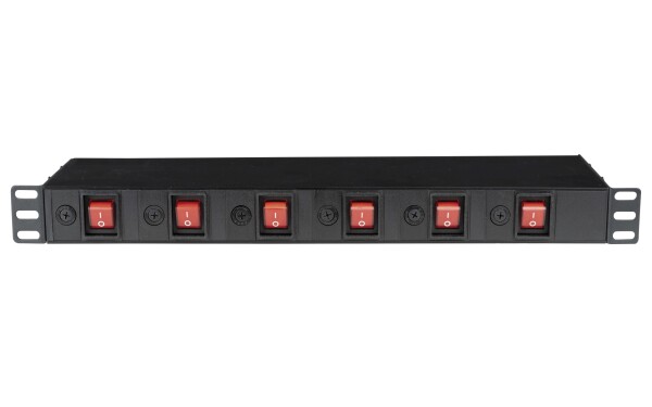 19" 1U Socketstrip 6 zones