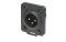 XLR 3p. Chassis Male TOP Gold contacts Black Housing