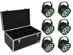 Set 6x LED PARty TCL Spot + Case TDV-1