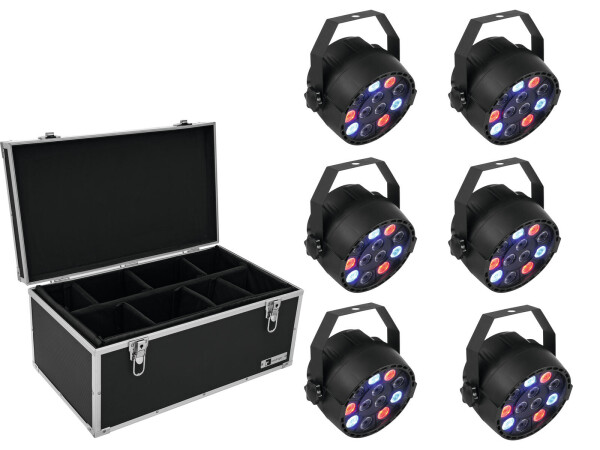 Set 6x LED PARty Spot + Case TDV-1