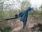 Halloween Flying Dragon, animated, blue, 120cm