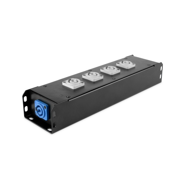 Adam Hall Cables PRO PORT 4 PP - Power Strip PowerIn BLU | 5 x PowerOut GREY