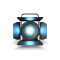 TS 200 FC - Theater Spot with Fresnel Lens and 200 W 6-in-1 LED in Black Housing