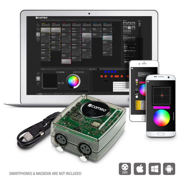 DVC PRO - 1024-Kanal USB zu DMX-Interface mit WiFi-Access und Steuerungssoftware