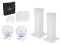 Set 2x Stage Stand 100cm + 2x LED B-40 Beam Effect white