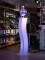 2x Stage Stand 150cm curved incl. Cover and Bag, white