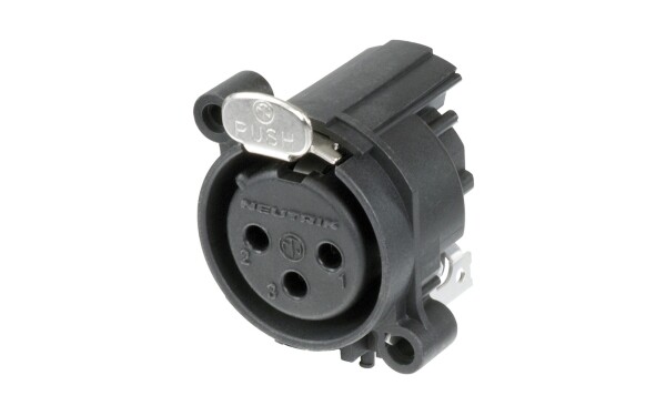 3 Pole Female XLR receptacle Horizontal PCB mount
