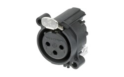 3 Pole Female XLR receptacle Horizontal PCB mount