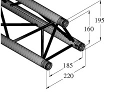 DECOLOCK DQ3-S750 3-Punkt-Traverse sw