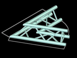 DECOLOCK DQ3-SPAC20 2-Weg Ecke 60° sw