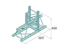 DECOLOCK DQ3-SPAT37 3-Weg T-Stück 90° sw
