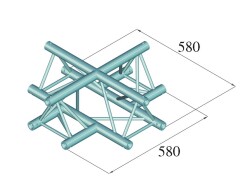 DECOLOCK DQ3-SPAC41 4-Weg Kreuz sw