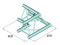 DECOLOCK DQ3-SPAC21 2-Weg Ecke 90° sw