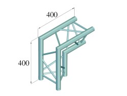 DECOLOCK DQ3-SPAC25 2-Weg Ecke 90° sw