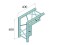 DECOLOCK DQ3-SPAC25 2-Weg Ecke 90° sw