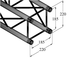 DECOLOCK DQ4-S250 4-Way Cross Beam bk