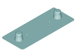 DECOLOCK DQ2-WPM Wall Mounting Plate MALE bk
