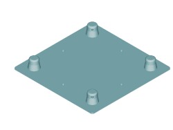 DECOLOCK DQ4-WPM Wall Mounting Plate MALE bk
