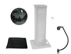 Set Spiegelkugel 50cm schwarz mit Stage Stand variabel +...