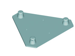 DECOLOCK DQ3-WPM Wall Mounting Plate MALE black