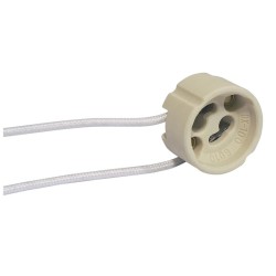 Keramik Fassung / Sockel GU-10 (Kabel 10cm)