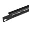 872205 VR - Grille daération en U 19" 0,5 U, perforation ronde