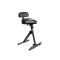FM SEAT1 BR - Height Adjustable Stool with Foot and Backrest