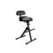 FM SEAT1 BR - Height Adjustable Stool with Foot and Backrest