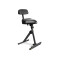 FM SEAT1 BR - Height Adjustable Stool with Foot and Backrest