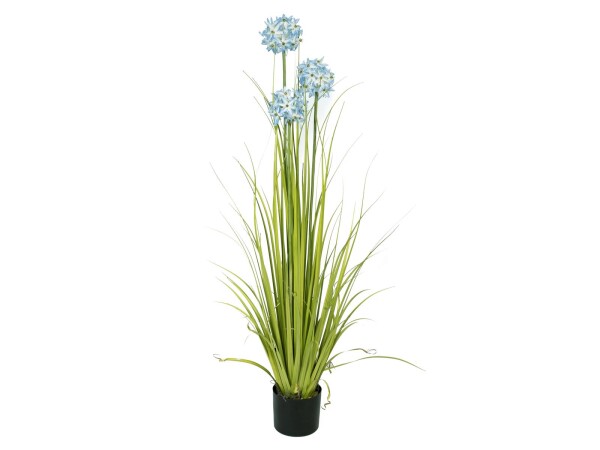Allium grass, artificial plant, blue, 120 cm