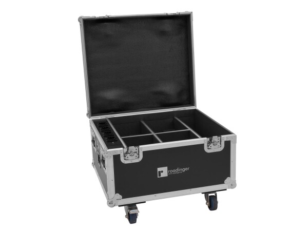 Flightcase 4x AKKU IP PAR 7 QCL WDMX with charging function
