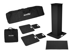 2x Stage Stand 100cm incl. Cover and Bag, black