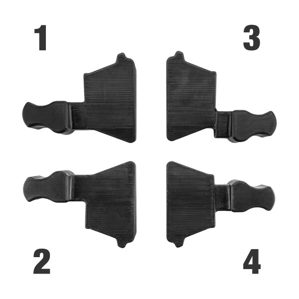 3 2D Adapter Set - Sistema modulare 3 - set di adattatori per il collegamento della sezione centrale / rampa con ponte di cavi 3 (85002)